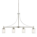 Generation Lighting - 6637304EN3-962 - Four Light Island Pendant - Elmwood Park - Brushed Nickel