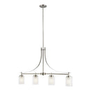 Four Light Island Pendant<br /><span style="color:#4AB0CE;">Entrega: 4-10 dias en USA</span><br /><span style="color:#4AB0CE;font-size:60%;">PREGUNTE POR ENTREGA EN PANAMA</span><br />Collection: Elmwood Park<br />Finish: Brushed Nickel