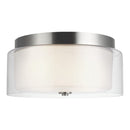 Generation Lighting - 7537302-962 - Two Light Flush Mount - Elmwood Park - Brushed Nickel