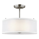 Generation Lighting - 7737302-962 - Two Light Semi-Flush Mount - Elmwood Park - Brushed Nickel