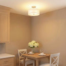 Generation Lighting - 7737303-962 - Three Light Semi-Flush Mount - Elmwood Park - Brushed Nickel