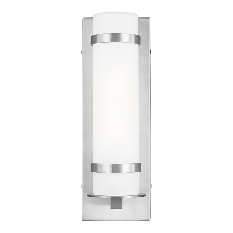 Generation Lighting. - 8518301-04 - One Light Outdoor Wall Lantern - Alban - Satin Aluminum