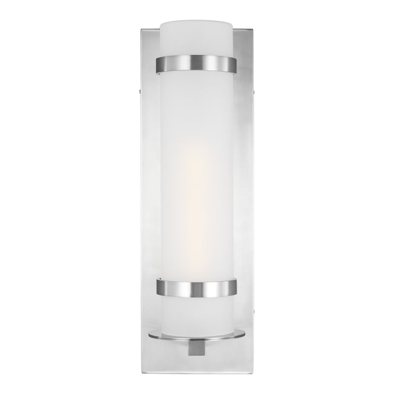 Generation Lighting - 8718301-04 - One Light Outdoor Wall Lantern - Alban - Satin Aluminum