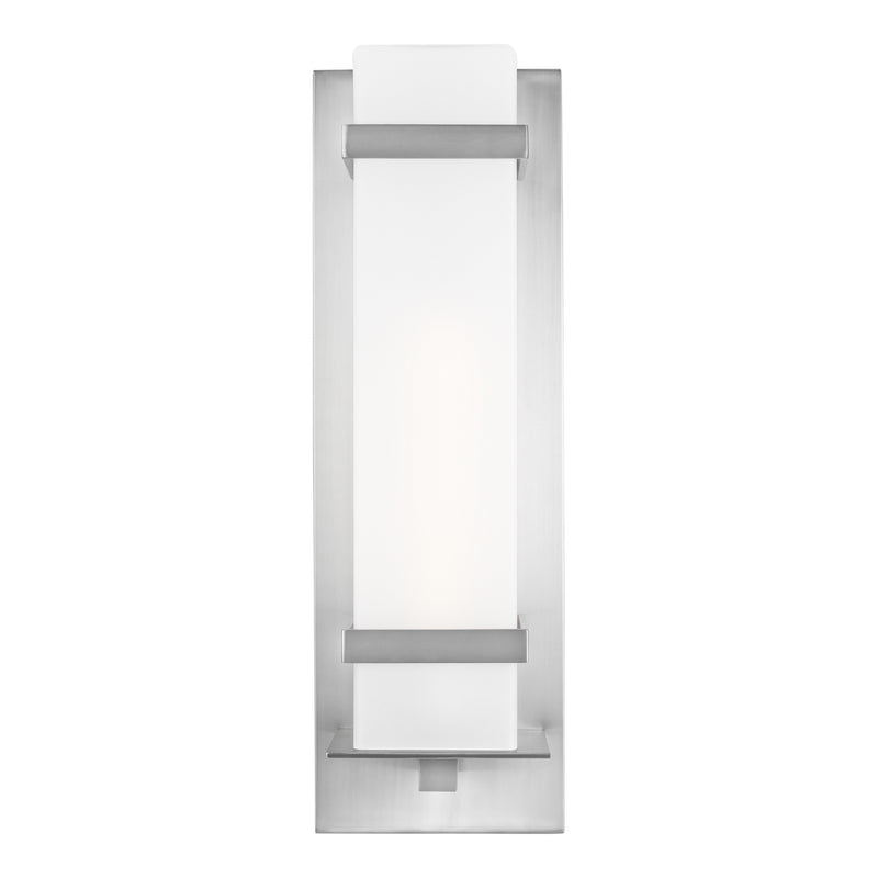 Generation Lighting - 8720701-04 - One Light Outdoor Wall Lantern - Alban - Satin Aluminum