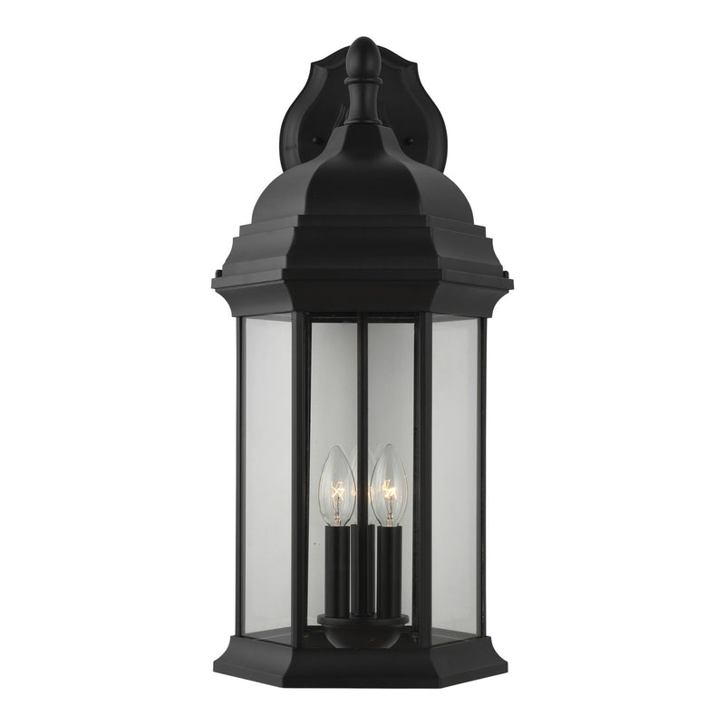 Generation Lighting - 8738703-12 - Three Light Outdoor Wall Lantern - Sevier - Black