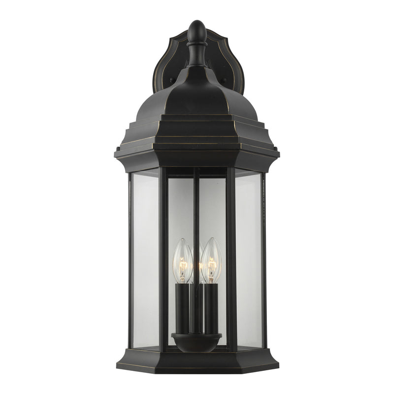 Generation Lighting - 8738703-71 - Three Light Outdoor Wall Lantern - Sevier - Antique Bronze