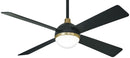 Minka Aire - F623L-BC/SBR - 54" Ceiling Fan - Orb - Brushed Carbon With Soft Brass