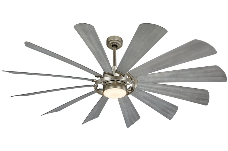 Minka Aire - F870L-BS - 65" Ceiling Fan - Windmolen - Brushed Steel