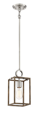 Minka-Lavery - 4010-280 - One Light Pendant - Country Estates - Sun Faded Wood w/Brush Nickel