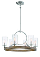 Minka-Lavery - 4015-280 - Six Light Chandelier - Country Estates - Brush Nickel