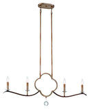 Minka-Lavery - 4834-690 - Four Light Island Pendant - Ava Libertine - Pale Gold w/Distressed Bronze