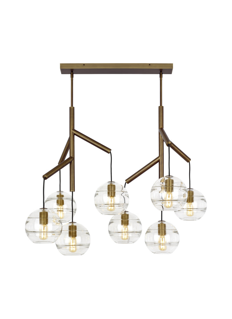 Visual Comfort Modern - 700SDNMPL2CR - Eight Light Chandelier - Sedona - Aged Brass