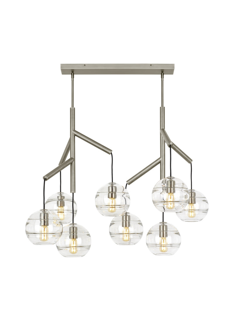 Visual Comfort Modern - 700SDNMPL2CS - Eight Light Chandelier - Sedona - Satin Nickel