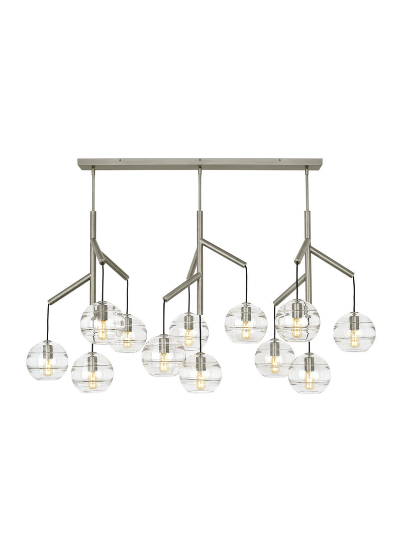 Visual Comfort Modern - 700SDNMPL3CS - 12 Light Chandelier - Sedona - Satin Nickel