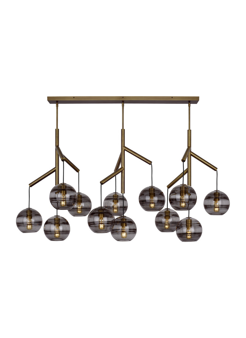 Visual Comfort Modern - 700SDNMPL3KR - 12 Light Chandelier - Sedona - Aged Brass