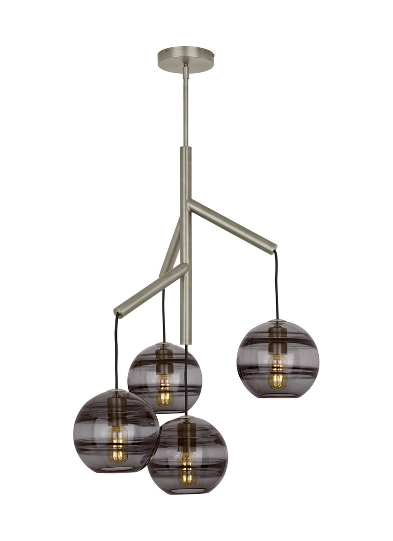 Visual Comfort Modern - 700SDNMPR1KS - Four Light Chandelier - Sedona - Satin Nickel