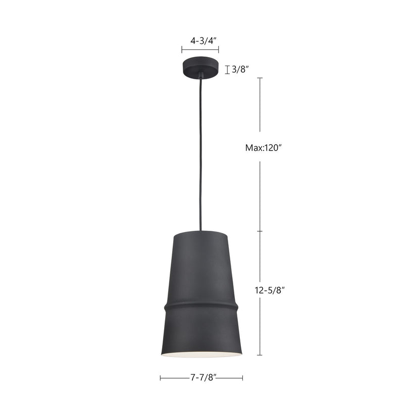 Kuzco Lighting - 492208-BK - One Light Pendant - Castor - Black
