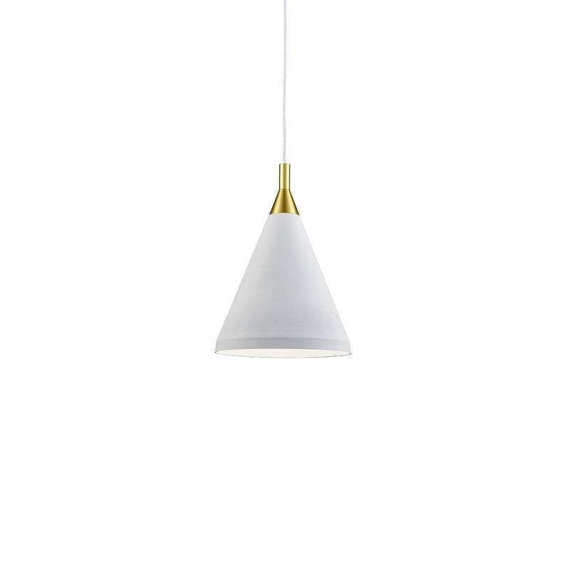Kuzco Lighting - 492710-WH/GD - One Light Pendant - Dorothy - White With Gold Detail