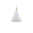 Kuzco Lighting - 492716-WH/GD - One Light Pendant - Dorothy - White With Gold Detail