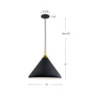 Kuzco Lighting - 492814-BK/GD - One Light Pendant - Dorothy - Black With Gold Detail