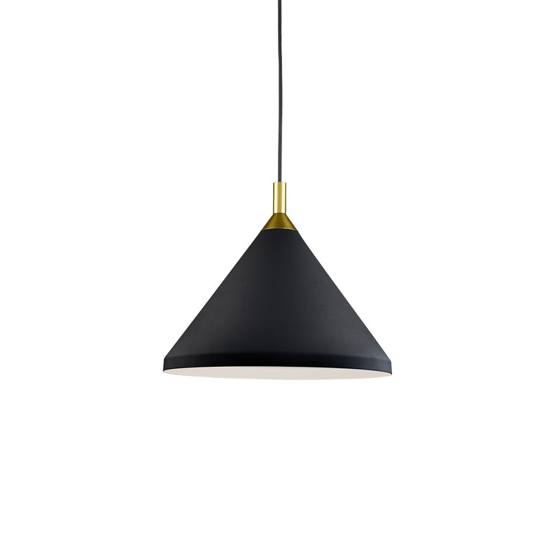 One Light Pendant<br /><span style="color:#4AB0CE;">Entrega: 4-10 dias en USA</span><br /><span style="color:#4AB0CE;font-size:60%;">PREGUNTE POR ENTREGA EN PANAMA</span><br />Collection: Dorothy<br />Finish: Black With Gold Detail