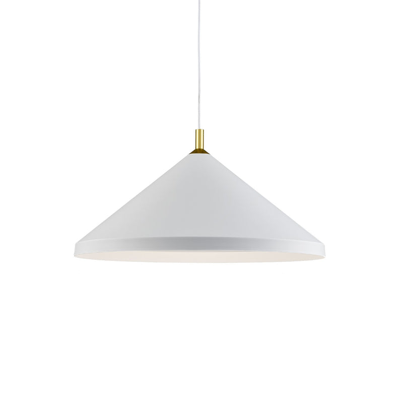 Kuzco Lighting - 493126-WH/GD - One Light Pendant - Dorothy - White With Gold Detail