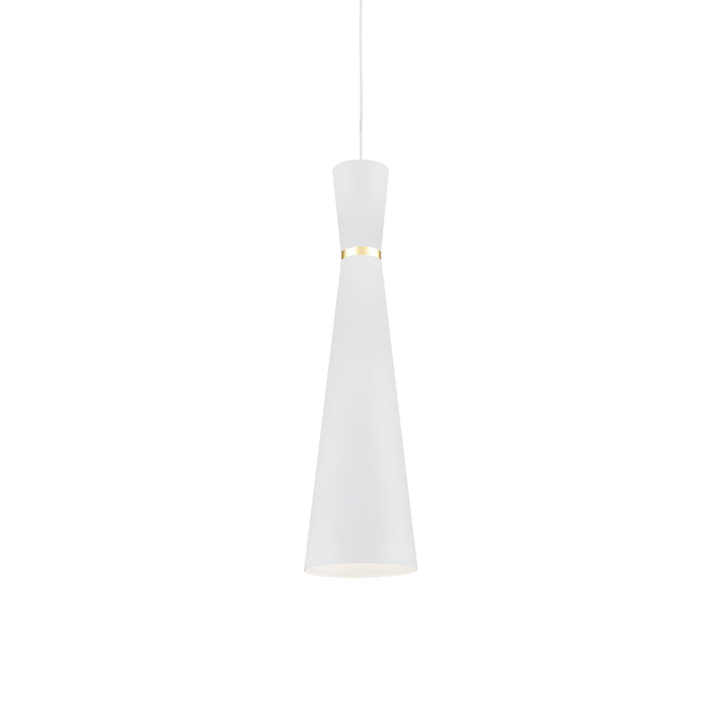 Kuzco Lighting - 493206-WH/GD - One Light Pendant - Vanderbilt - White With Gold Detail