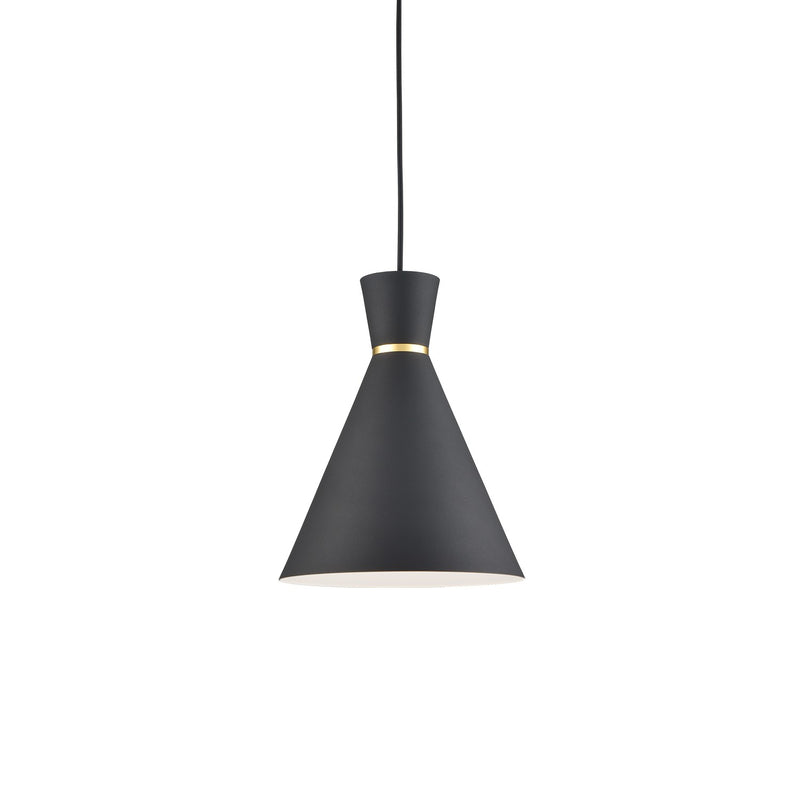Kuzco Lighting - 493210-BK/GD - One Light Pendant - Vanderbilt - Black With Gold Detail