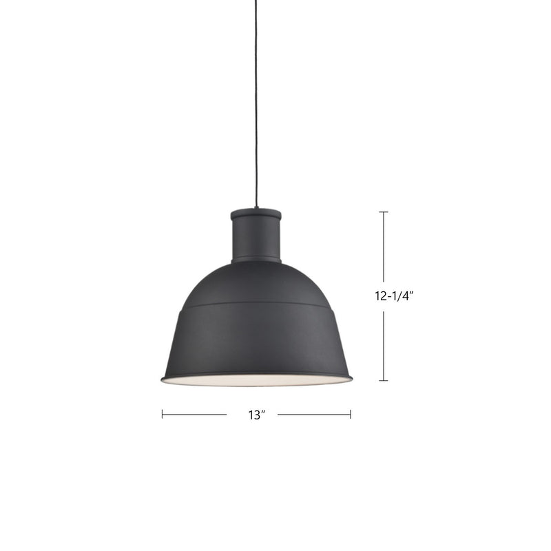 Kuzco Lighting - 493513-BK - One Light Pendant - Irving - Black