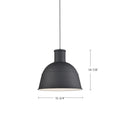 Kuzco Lighting - 493516-BK - One Light Pendant - Irving - Black