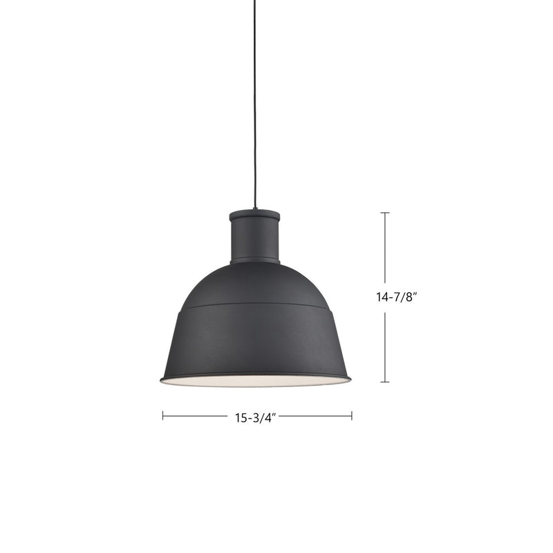 Kuzco Lighting - 493516-BK - One Light Pendant - Irving - Black