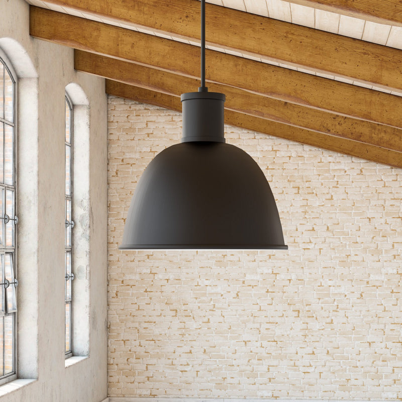 One Light Pendant<br /><span style="color:#4AB0CE;">Entrega: 4-10 dias en USA</span><br /><span style="color:#4AB0CE;font-size:60%;">PREGUNTE POR ENTREGA EN PANAMA</span><br />Collection: Irving<br />Finish: Black