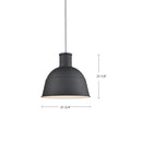 Kuzco Lighting - 493522-BK - One Light Pendant - Irving - Black