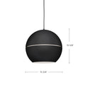 Kuzco Lighting - 494016-BK - One Light Pendant - Lucas - Black