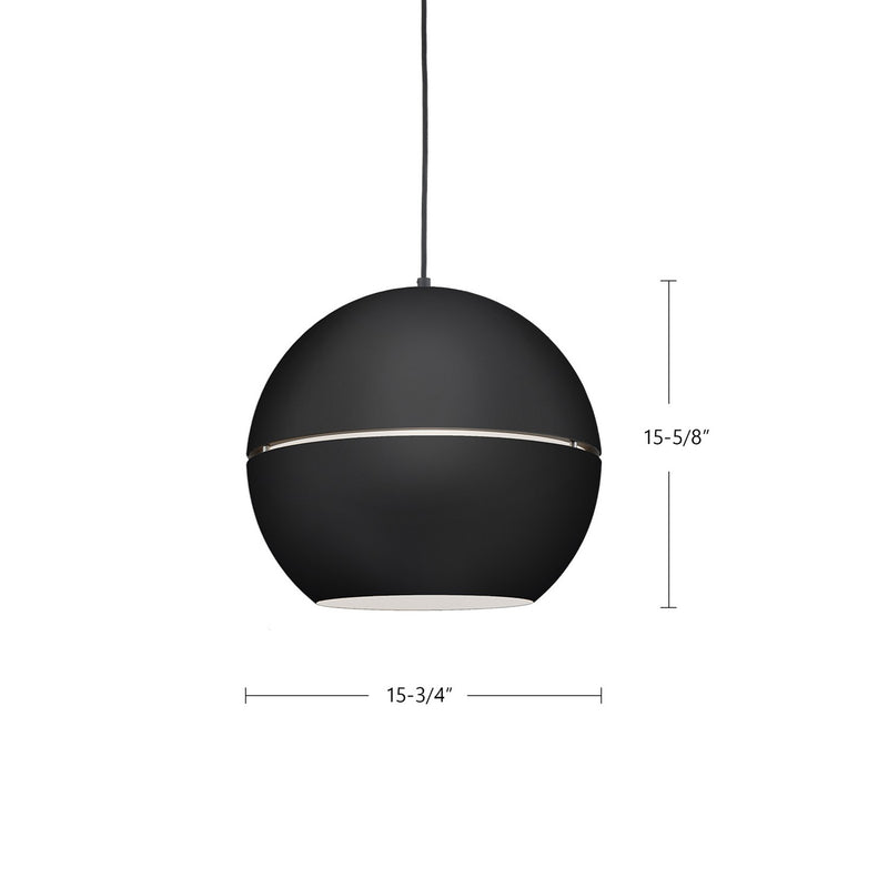 Kuzco Lighting - 494016-BK - One Light Pendant - Lucas - Black