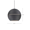 Kuzco Lighting - 494024-BK - One Light Pendant - Lucas - Black