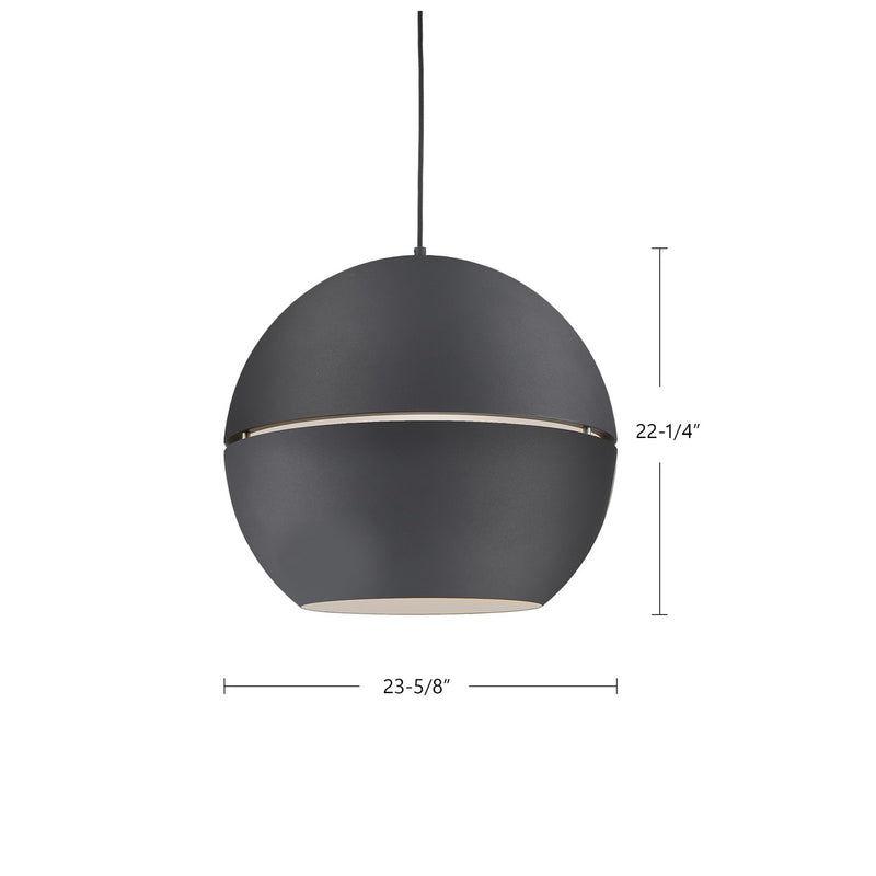 Kuzco Lighting - 494024-BK - One Light Pendant - Lucas - Black