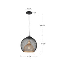 One Light Pendant<br /><span style="color:#4AB0CE;">Entrega: 4-10 dias en USA</span><br /><span style="color:#4AB0CE;font-size:60%;">PREGUNTE POR ENTREGA EN PANAMA</span><br />Collection: Gibraltar<br />Finish: Black/Gold