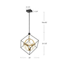 LED Chandelier<br /><span style="color:#4AB0CE;">Entrega: 4-10 dias en USA</span><br /><span style="color:#4AB0CE;font-size:60%;">PREGUNTE POR ENTREGA EN PANAMA</span><br />Collection: Monza<br />Finish: Black/Antique Brass
