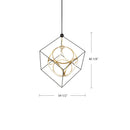 Kuzco Lighting - CH19234-BK/AN - LED Chandelier - Monza - Black/Antique Brass