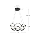 Kuzco Lighting - CH94824-BK - LED Chandelier - Oros - Black