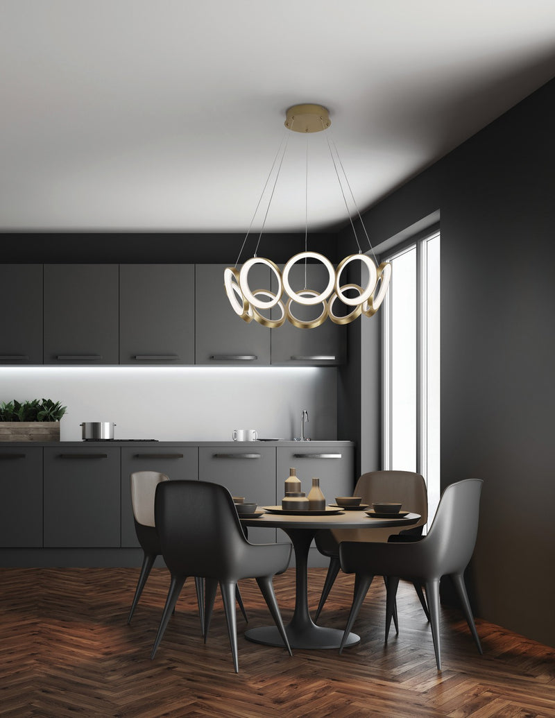 Kuzco Lighting - CH94829-AN - LED Chandelier - Oros - Antique Brass