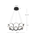 Kuzco Lighting - CH94829-BK - LED Chandelier - Oros - Black