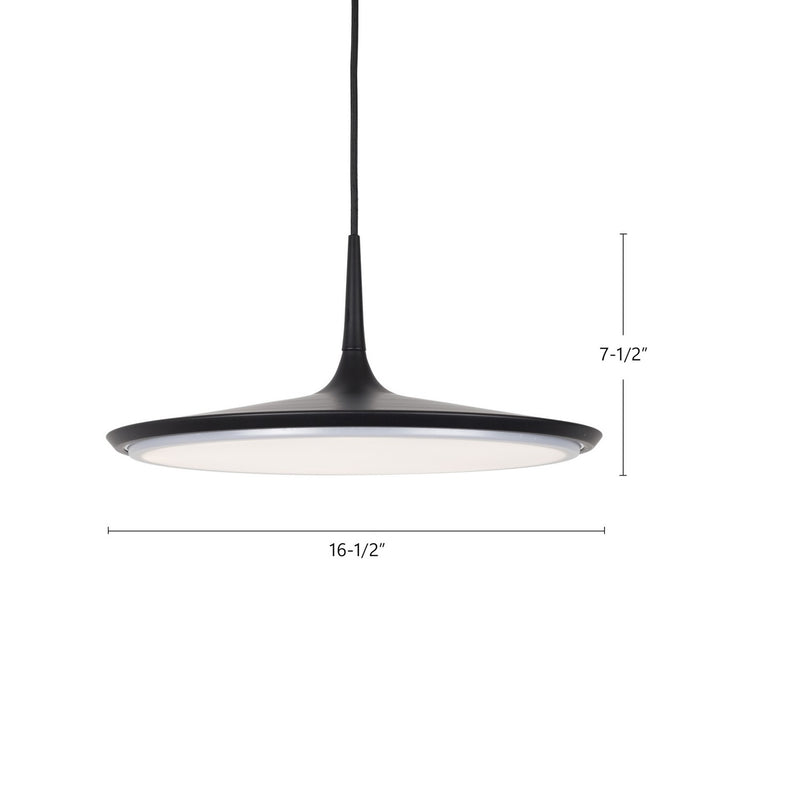 LED Pendant<br /><span style="color:#4AB0CE;">Entrega: 4-10 dias en USA</span><br /><span style="color:#4AB0CE;font-size:60%;">PREGUNTE POR ENTREGA EN PANAMA</span><br />Collection: Disc<br />Finish: Black