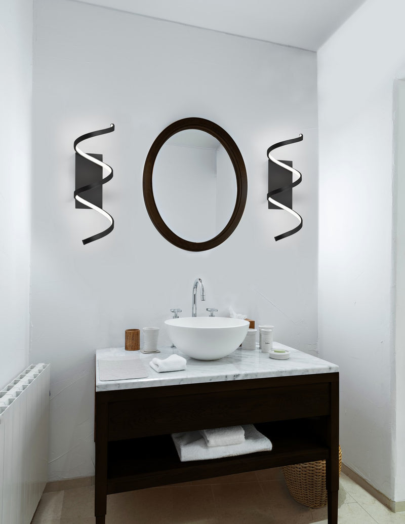 Kuzco Lighting - WS93724-BK - LED Wall Sconce - Synergy - Black