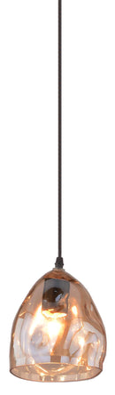 LÁMPARA DE TECHO 1XE27-40W (NO INCLUIDO) PANTALLA DE VIDRIO AMBER.