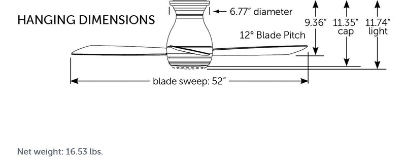 Fanimation - FPS8355BMWW - 52"Ceiling Fan - Hugh 52 - Matte White