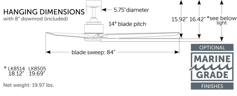 Fanimation - MAD8515GRW - Motor - TriAire Custom - Matte Greige