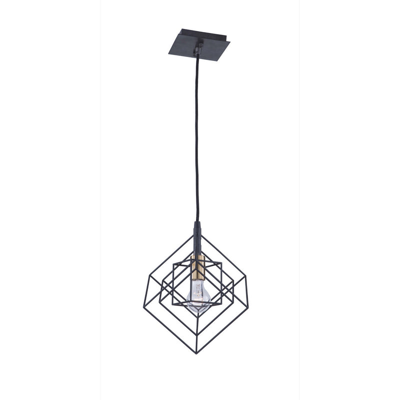 One Light Pendant<br /><span style="color:#4AB0CE;">Entrega: 4-10 dias en USA</span><br /><span style="color:#4AB0CE;font-size:60%;">PREGUNTE POR ENTREGA EN PANAMA</span><br />Collection: Artistry<br />Finish: Matte Black & Harvest Brass