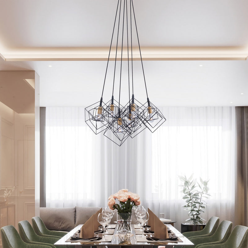 Artcraft Canada - AC11119 - Six Light Chandelier - Artistry - Matte Black & Harvest Brass